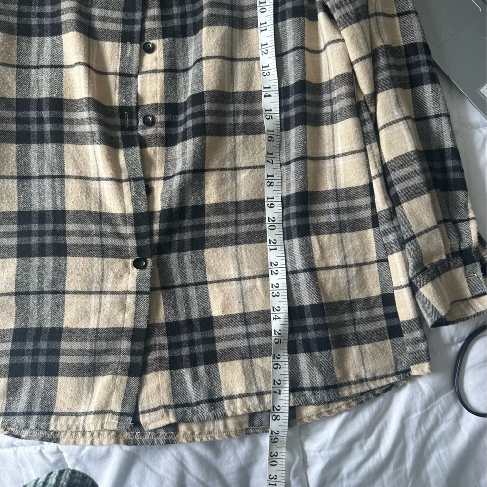 ROMWE | Flannel Button-Up Top - Picture 6 of 10
